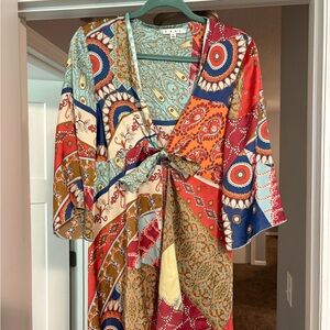 CAbi Multicolor Patterned Kimono